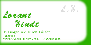 lorant windt business card